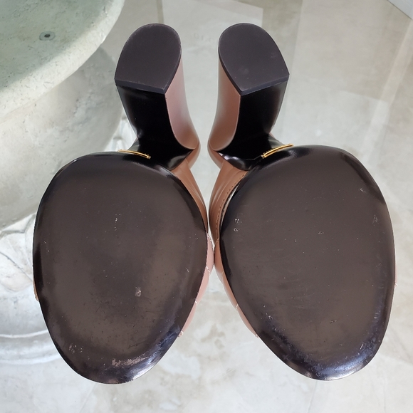 Gucci Webby High Heel Crossover Sandals Nude 9 - Picture 8 of 8